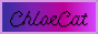 A pink-purple-blue gradient with the text ChloeCat written in a fancy script font